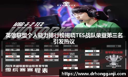 英雄联盟个人能力排行榜揭晓TES战队荣登第三名引发热议